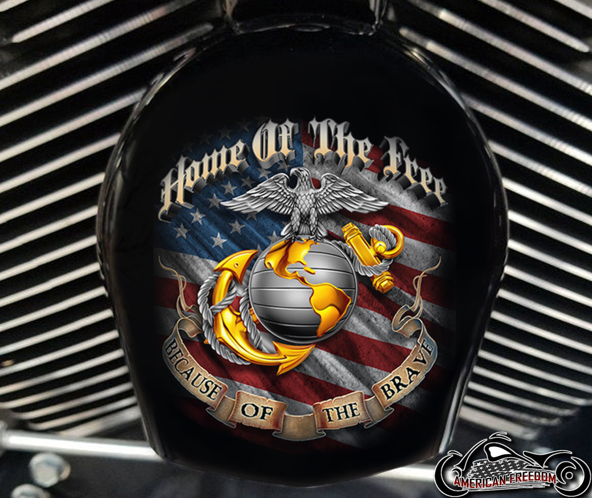 Custom Horn Cover - Home of the Free Marines